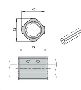 精益管旋轉套二維圖