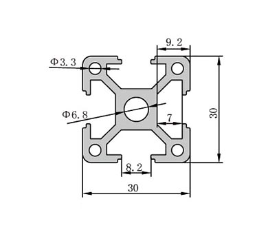3030重型鋁型材技術參數