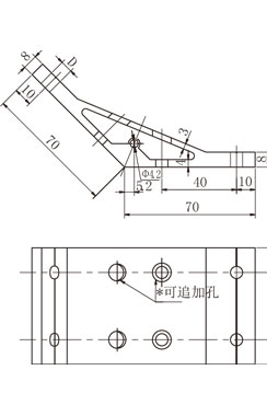 45規格135度鋁型材角件物理參數
