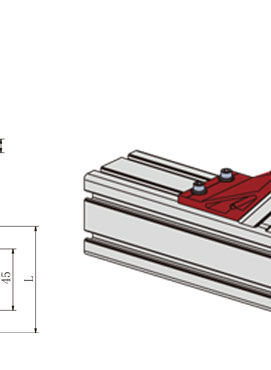 45規格135度鋁型材角件安裝示意圖1